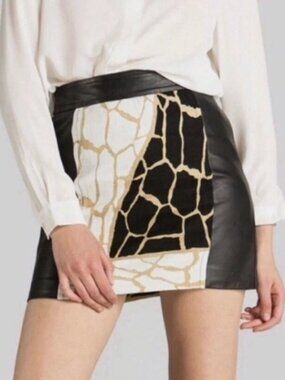 Rachel Zoe Lamb Leather Mini Skirt